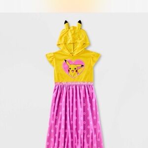 Pokemon Yellow and Pink Kids Dress